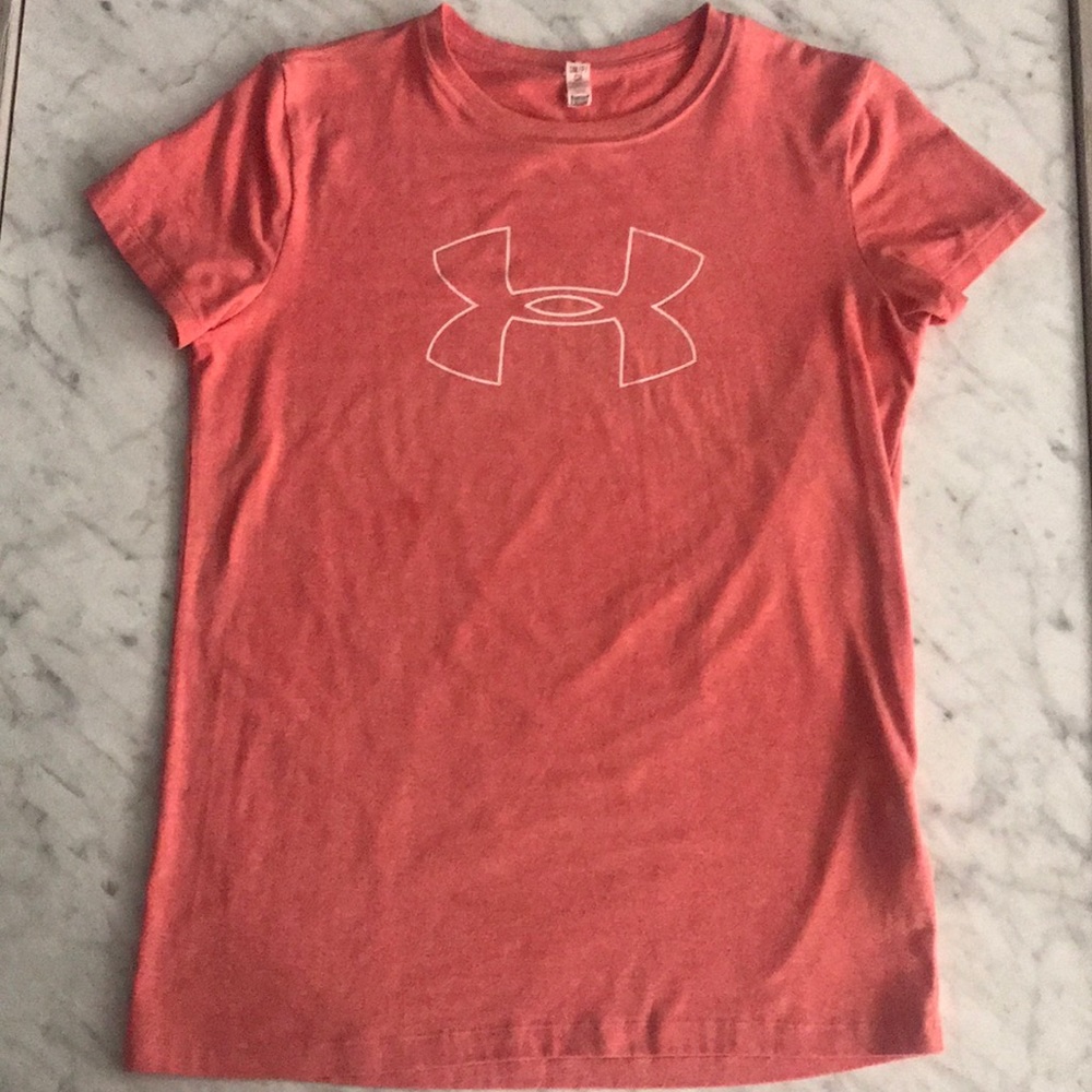 Under Armour Coral Pink Workout Tee Size S